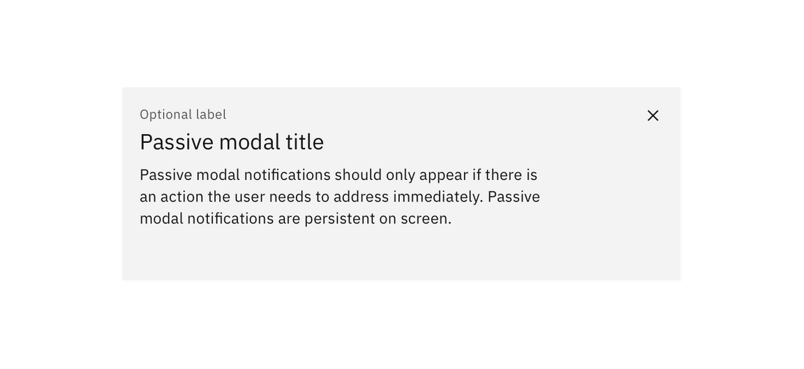 Passive modal